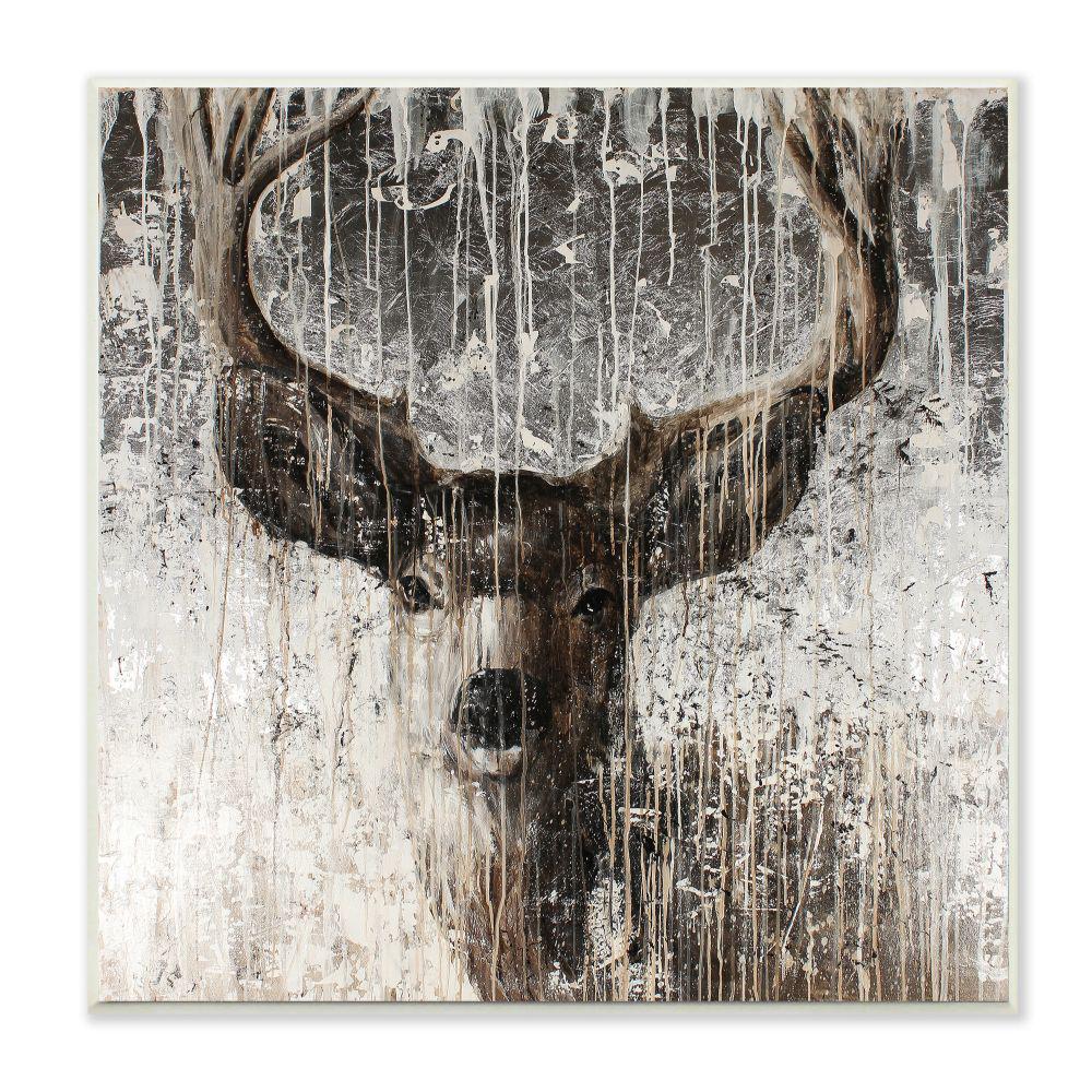The Stupell Home Decor Collection 12 In X 12 In Deer Portrait