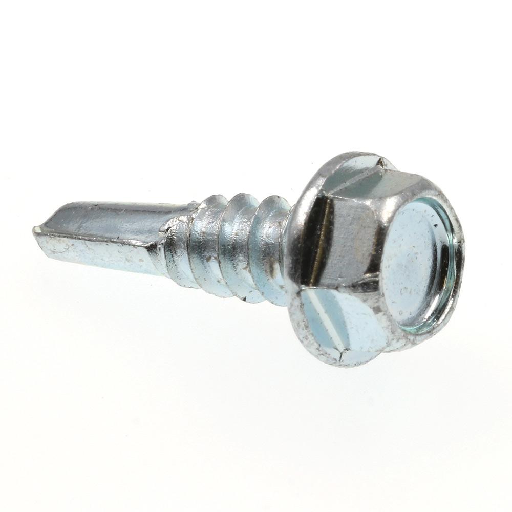 PrimeLine 12 x 3/4 in. Zinc Plated Case Hardened Steel Indented Hex Washer Head SelfDrilling