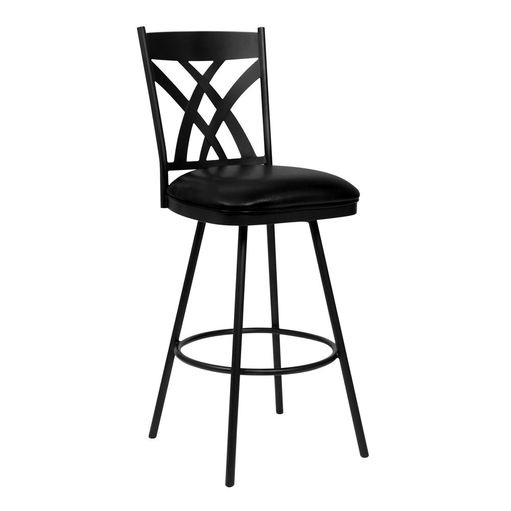 Armen Living Dover 30 In Bar Height Barstool In Matte Black And