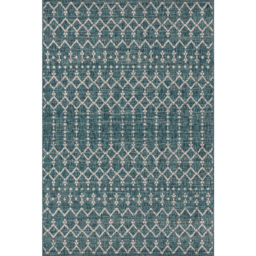 JONATHAN Y Ourika Moroccan Teal/Gray 7 ft. 9 in. x 10 ft. Geometric