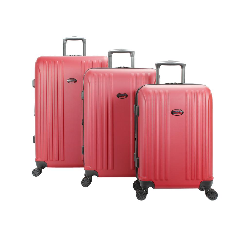 red hard luggage