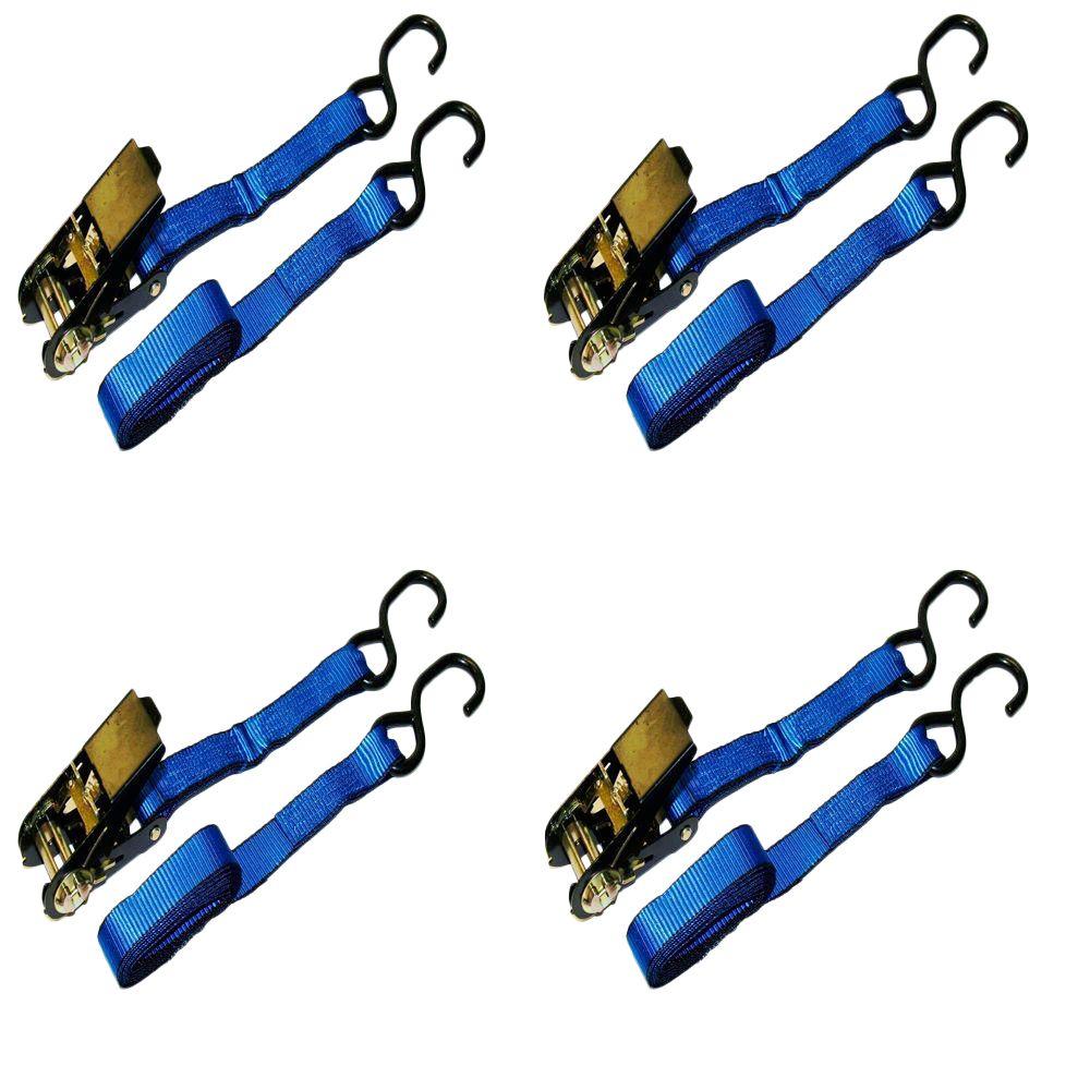EVEREST 15 ft. x 1 in. 1500 lbs. Ratchet TieDown Strap (4Pack)S1009
