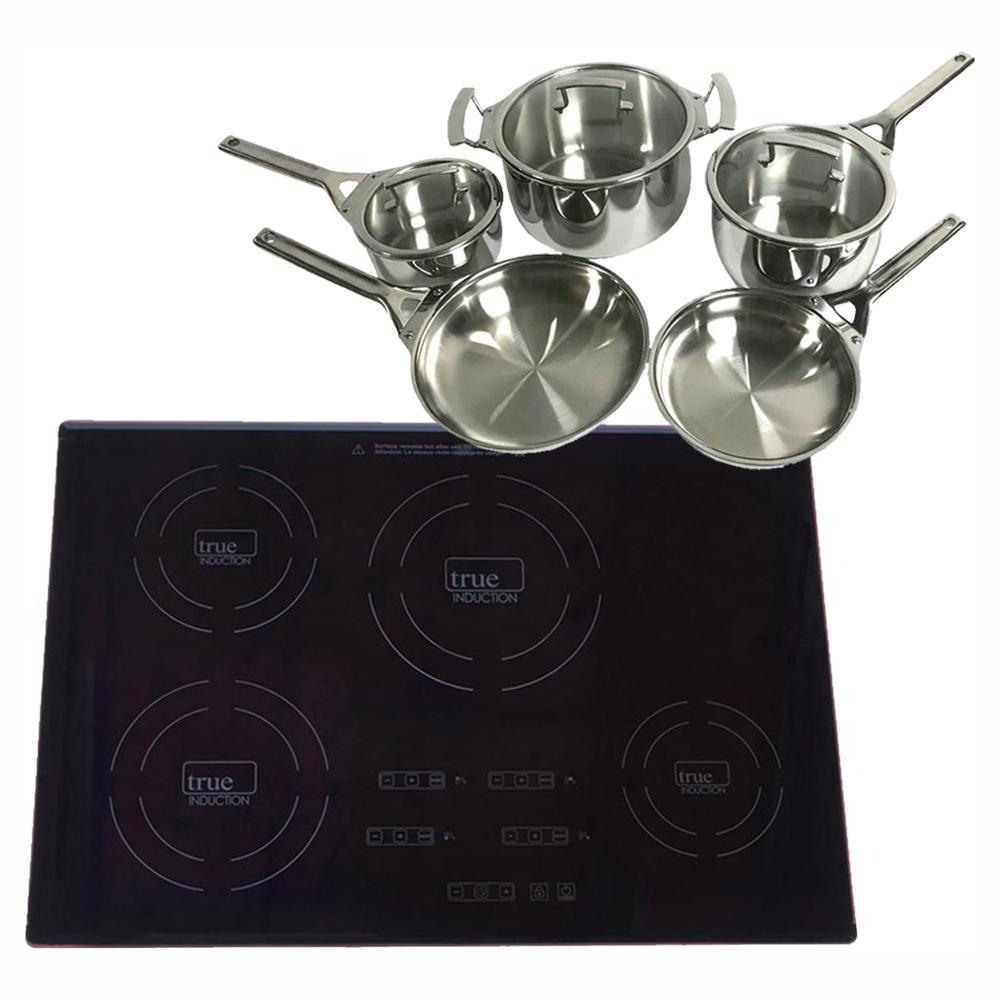 True Induction 30 In Glass Induction Cooktop In Black With 4
