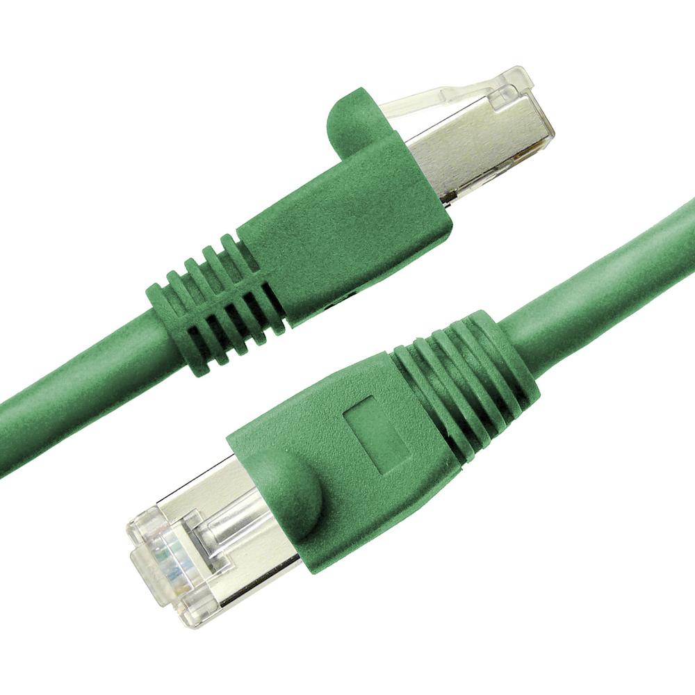 NTW 50 ft. Cat6 Snagless Shielded (STP) Network Patch Cable, Green-345 ...