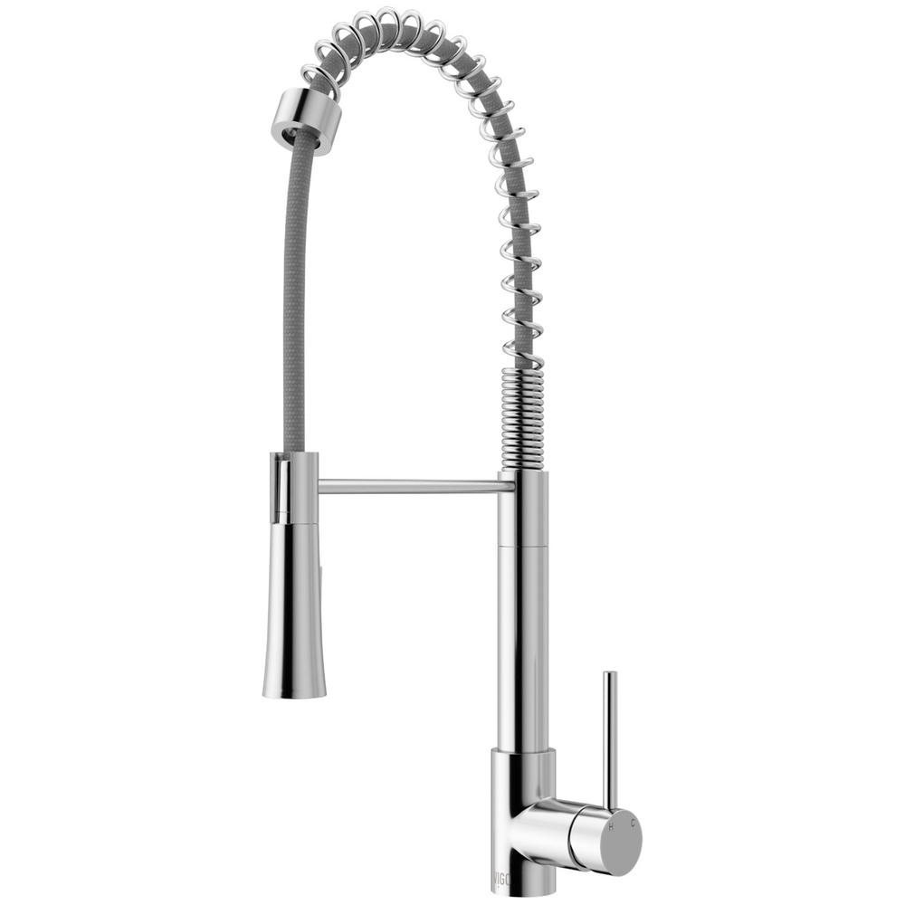 Vigo Laurelton Single Handle Pull Down Sprayer Kitchen Faucet In Chrome