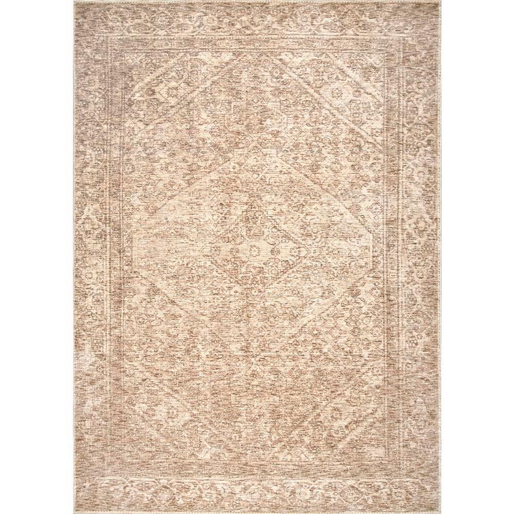 nuLOOM Vintage Jaimee Medallion Beige 9 ft. x 12 ft. Area RugSTCV13A