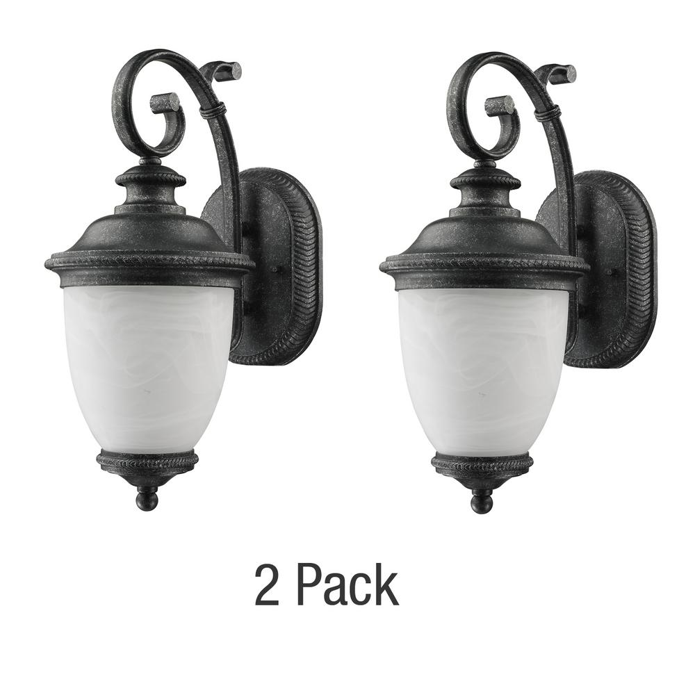 Laurel Designs Belmont Collection 1 Light Slate Outdoor Wall Lantern Laurel Designs Belmont Collection 1 Light Slate Outdoor Wall Lantern 2 Pack