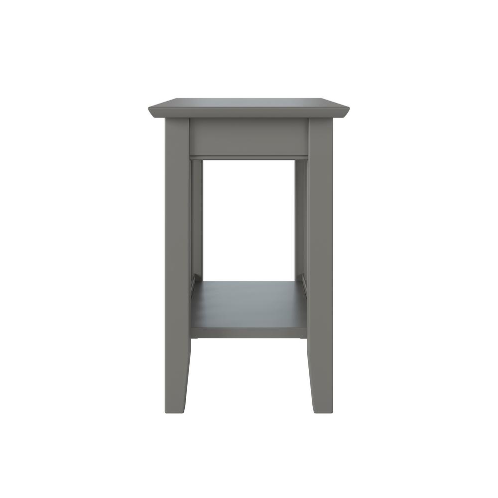 Atlantic Furniture Mission Grey Chair Side Table With Charging Station Ah13219 The Home Depot