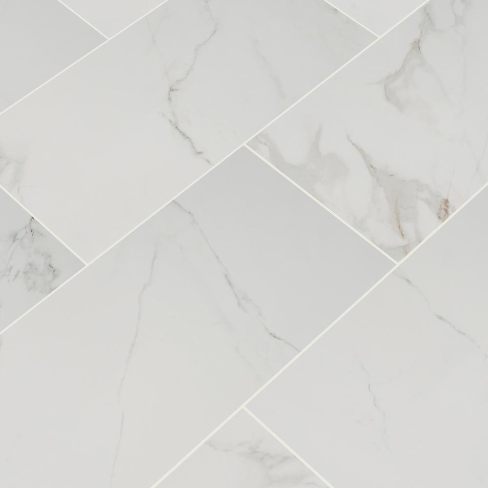 MSI 30 in. x 30 in. Carrara Polished Porcelain Floor and Wall Tile (30 sq. ft./case) MSI 30 in. x 30 in. Carrara Polished Porcelain Floor and Wall Tile (30 sq. ft./case)