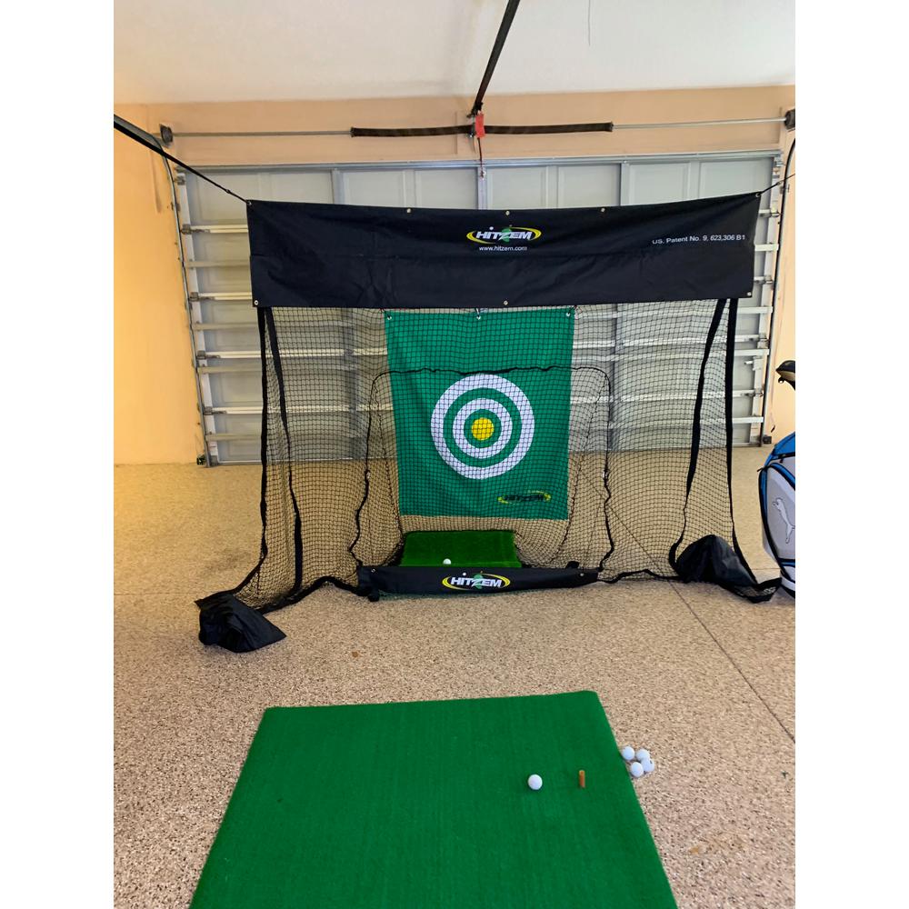 Simple Garage Door Golf Net for Large Space