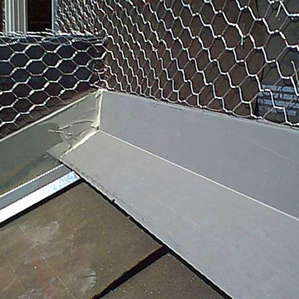 Soldered Galvanized Steel for Superior Roof Waterproofing Roof-to-Wall Flashing System 1, Right Outside Corner 2//12 Pitch Roof Corner Flashing for Inside /& Outside Corners