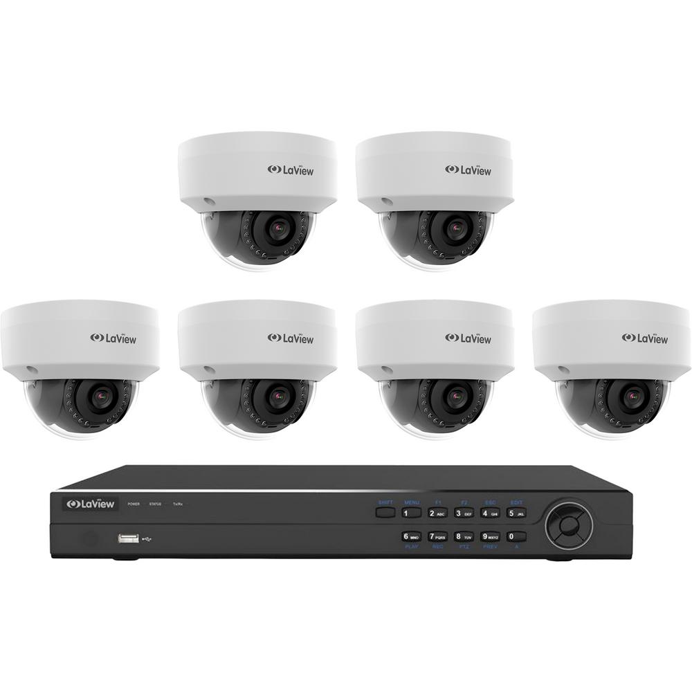 LaView 8-Channel Full HD IP Indoor/Outdoor Surveillance 2TB NVR System (6) Dome 1080P Cameras Remote View Motion Record was $699.0 now $349.5 (50.0% off)