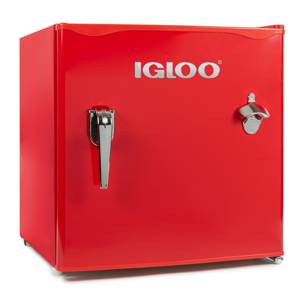 IGLOO 1.6 cu. ft. Classic Mini Fridge Freezer with Chrome Handle and ...