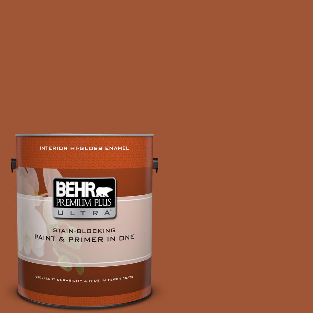 Behr Premium Plus Ultra 1 Gal S H 230 Ground Nutmeg Hi Gloss S H 230 Ground Nutmeg Hi Gloss