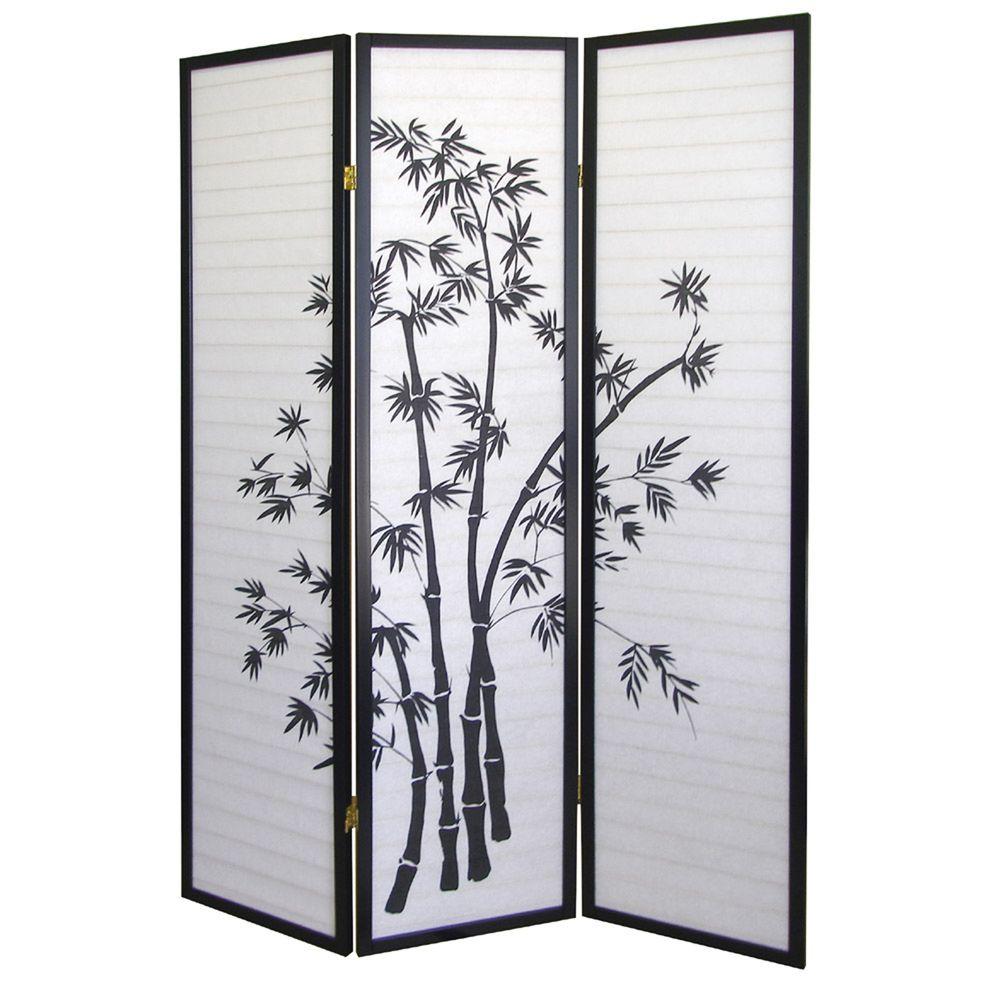 5 83 Ft Black 3 Panel Room Divider R591 The Home Depot Black 3 Panel Room Divider