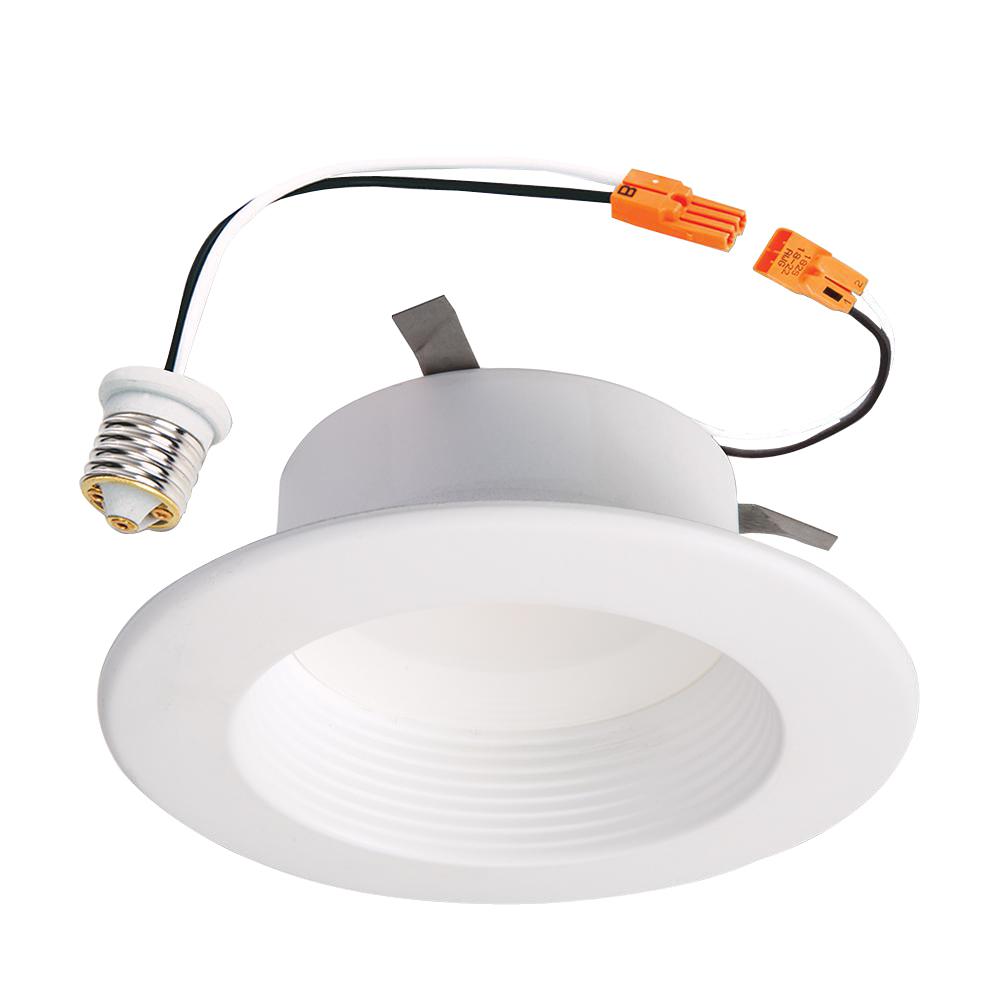 Halo RL 4 in. White Integrated LED Recessed Ceiling Light Fixture ...