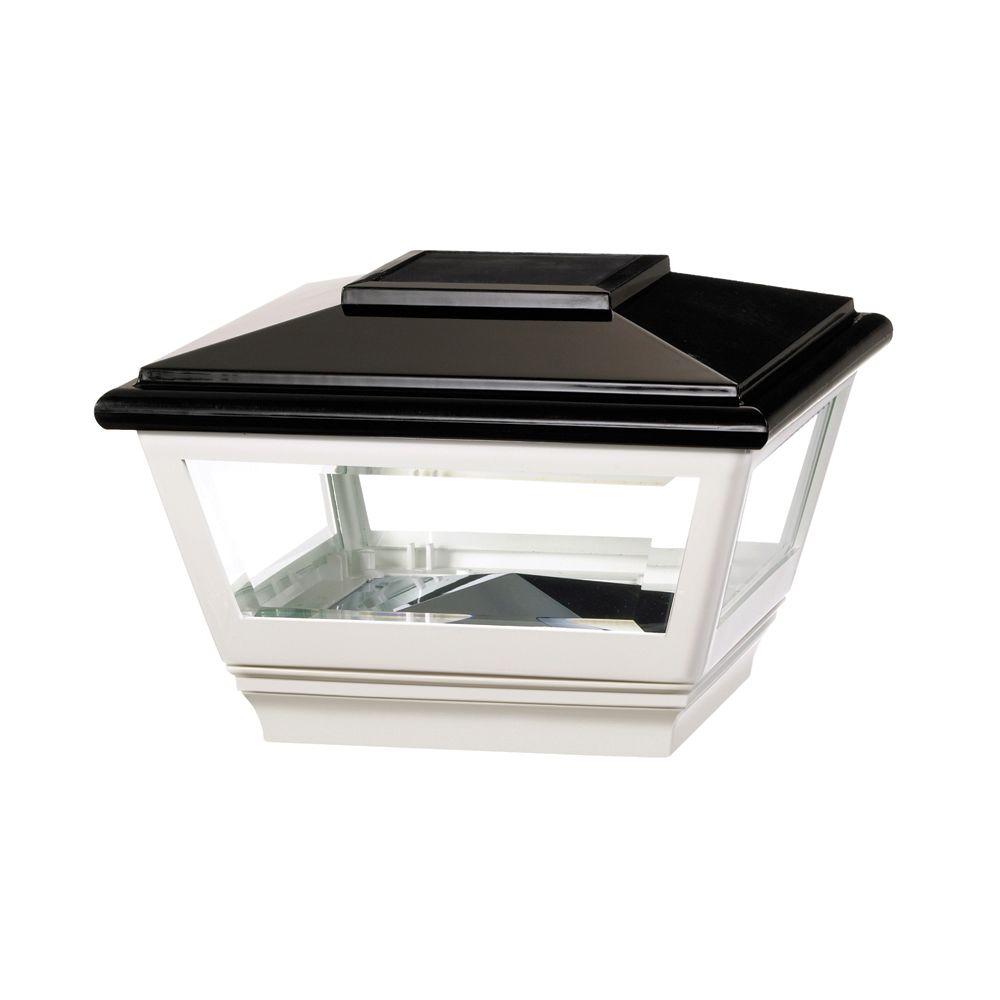 veranda 4x4 solar post cap black