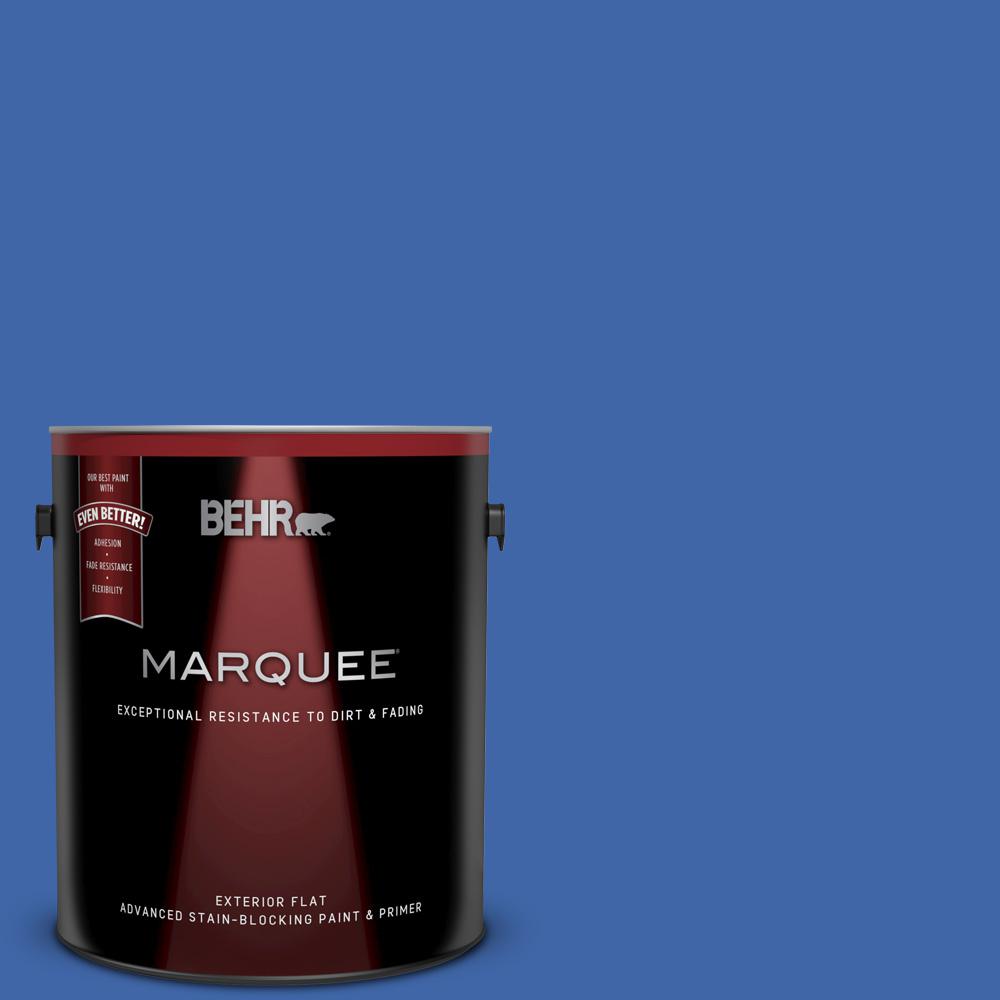 Behr Marquee 1 Gal P530 6 Indigo Batik Flat Exterior Paint And Primer In One