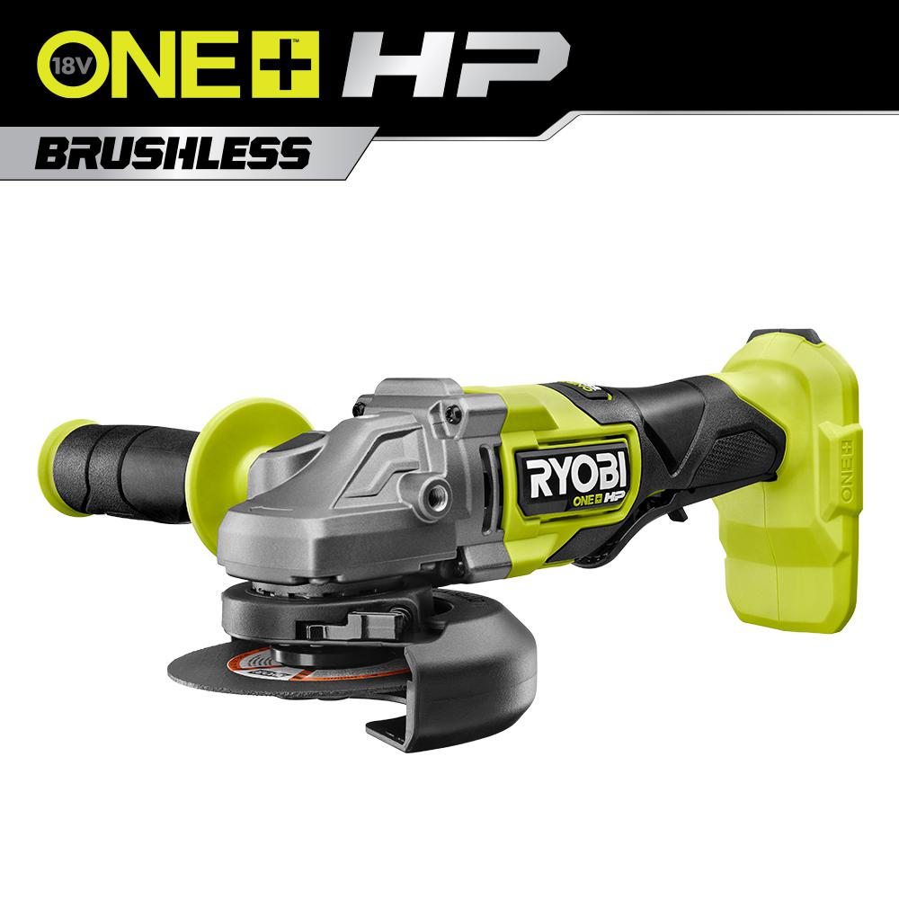 RYOBI ONE+ HP 18V Brushless Cordless 41/2 in. Angle Grinder (Tool Only