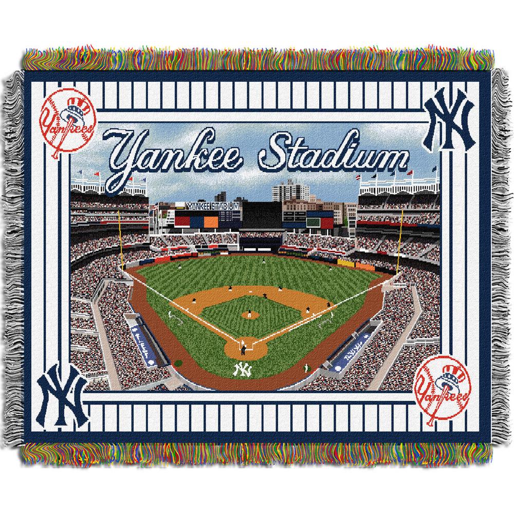 Yankees Multi Color Stadium Tapestry throw 1MLB051001020RET The Home
