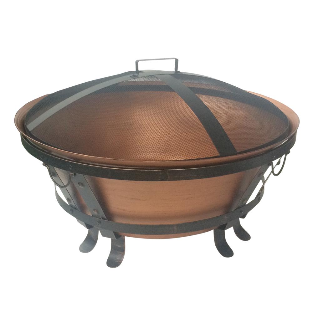 34 in. Cauldron Cast Iron Fire Pit-FT-116 - The Home Depot