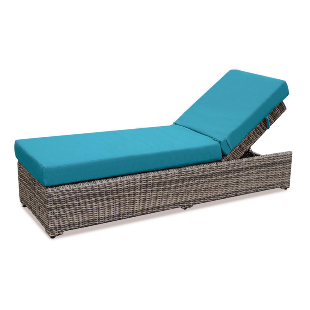 AE Outdoor Cherry Hill Patio Chaise Lounge With Spectrum Peacock