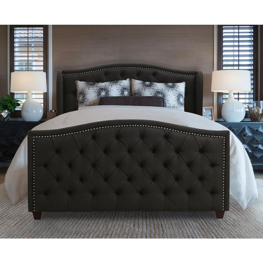 Jennifer Taylor Marcella Dark Heather Gray Queen Upholstered Bed 52130