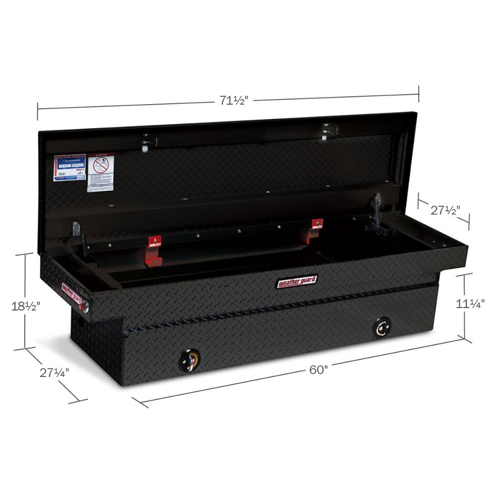 Weather Guard 71 5 In Matte Black Aluminum Full Size Crossbed