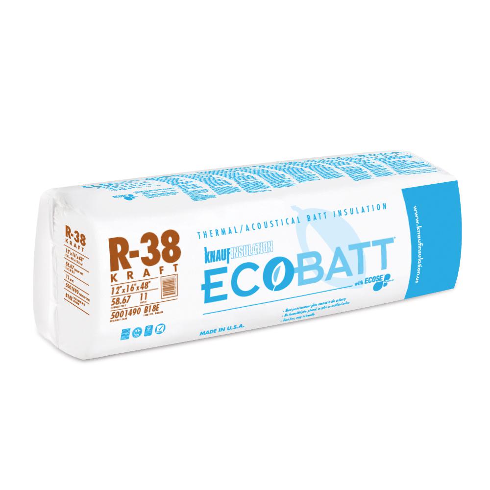 Batt 12 In Fibergl Insulation The Home Depot R 38 Kraft Faced Fibergl Insulation Batt 16 In X 48