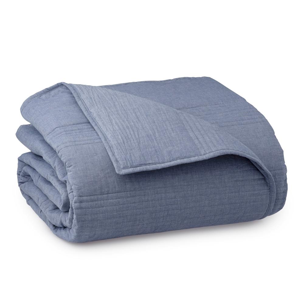 WELHOME The Landon Cotton Heather Navy King Quilt was $145.99 now $80.29 (45.0% off)