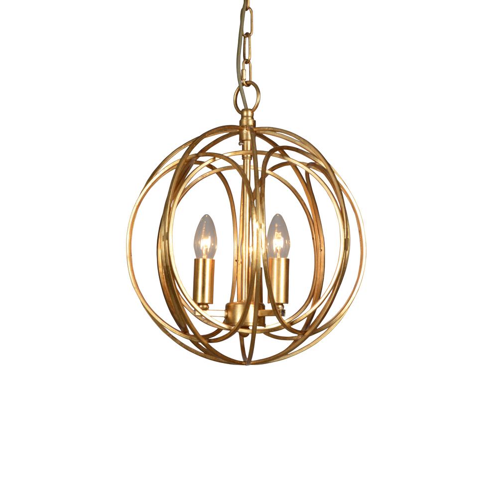 Y Decor 3-Light Gold Chandelier-LZ3386-3 - The Home Depot