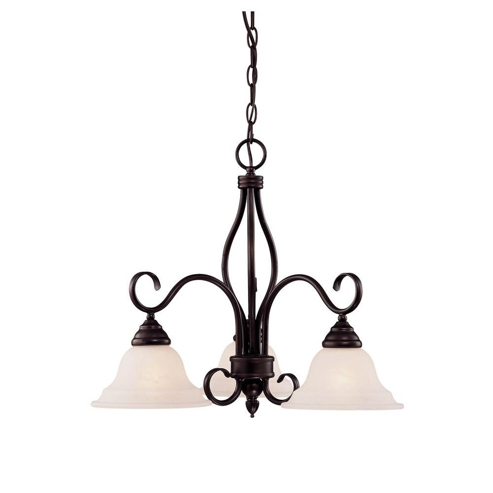 Titan Lighting Medford 3Light Oiled Bronze Ceiling Mount ChandelierTN