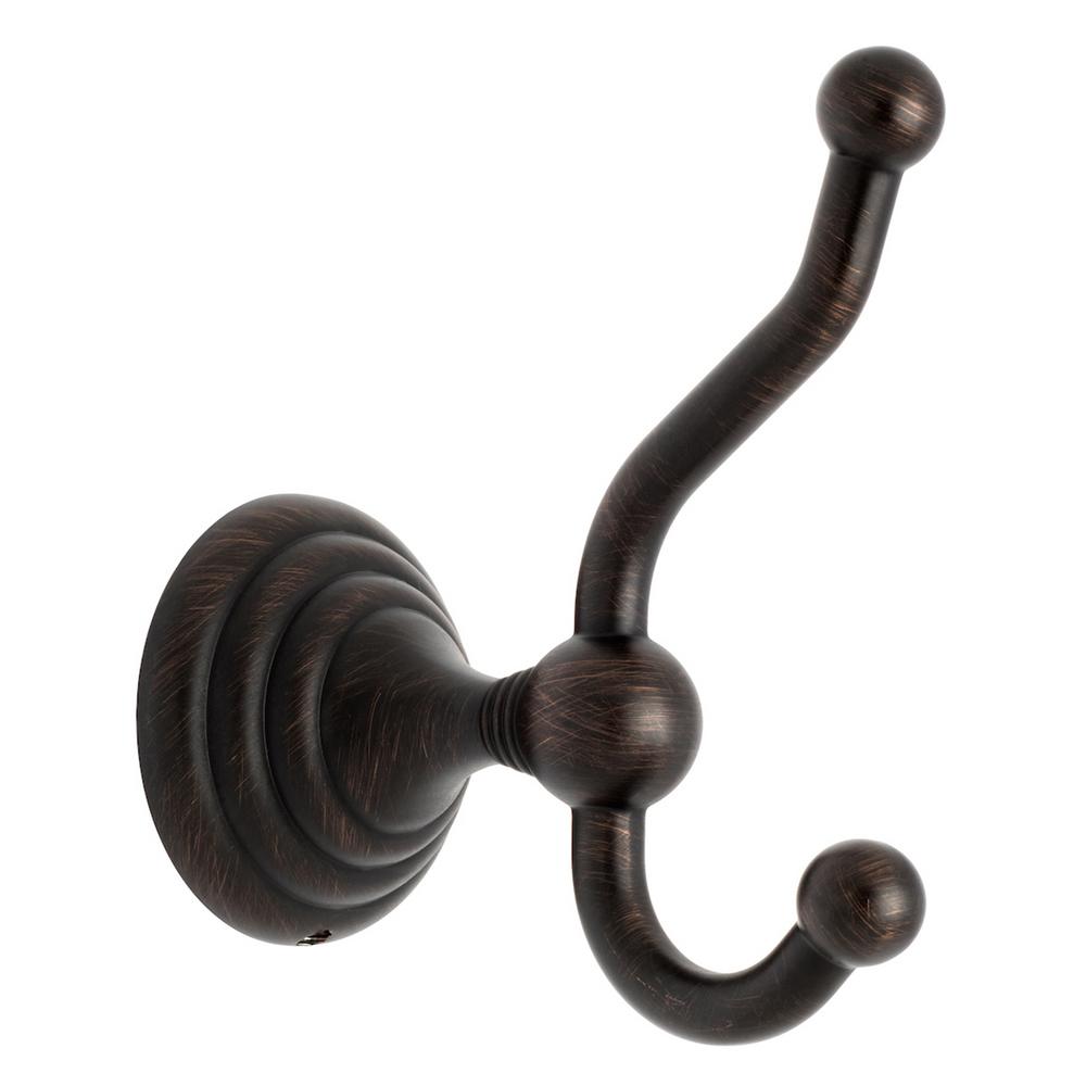 Dynasty Hardware Bel-Air Double Robe Hook in Oil Rubbed Bronze-DYN-7551 ...