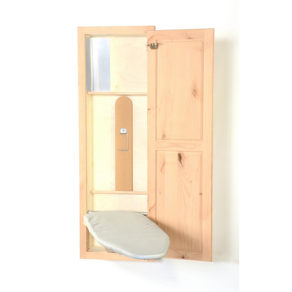 Hide-Away Knotty Alder In-Wall Ironing Board