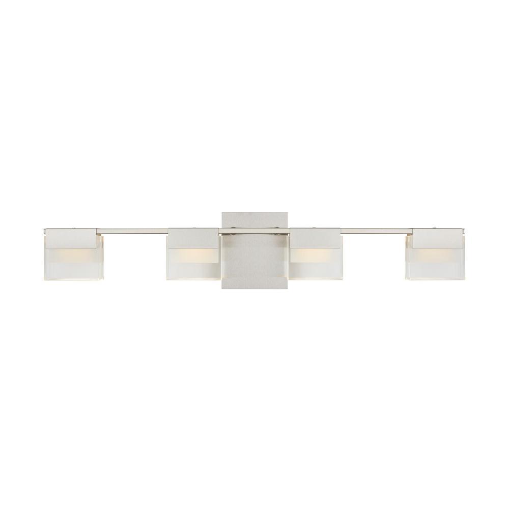 Home Decorators Collection Vicino 100 Watt Matte Nickel Integrated