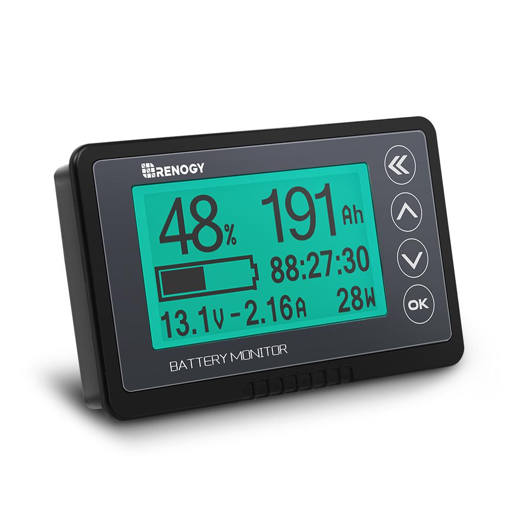 Renogy 500 Amp Universal Battery Monitor, High and Low Voltage