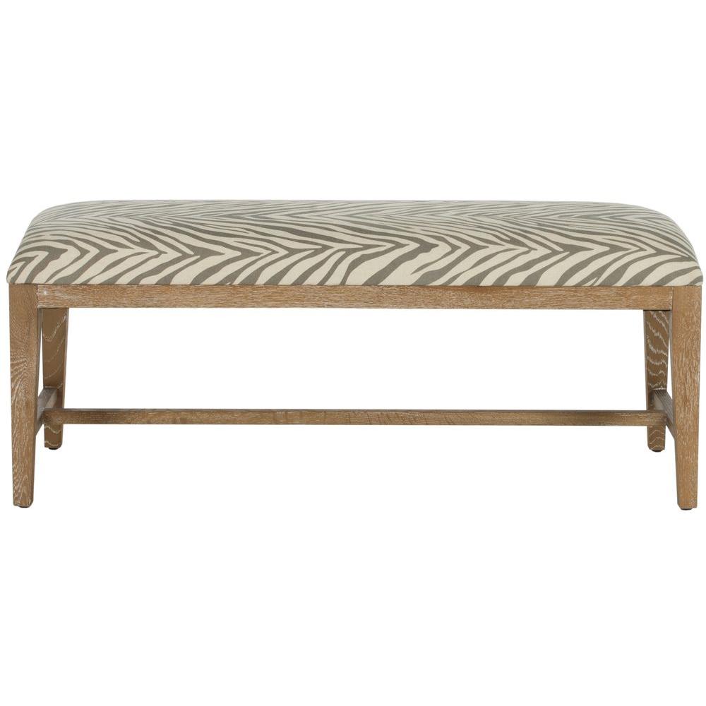 Safavieh Zambia Gray Zebra Bench MCR4533F The Home Depot