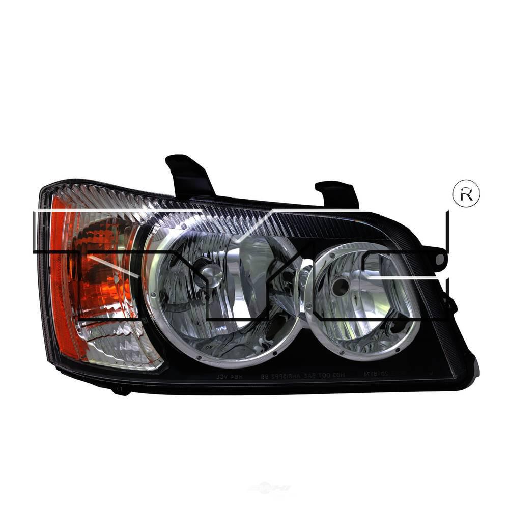 Tyc Headlight Assembly 2001 2003 Toyota Highlander 2 4l 3 0l 20 6173 01 9 The Home Depot