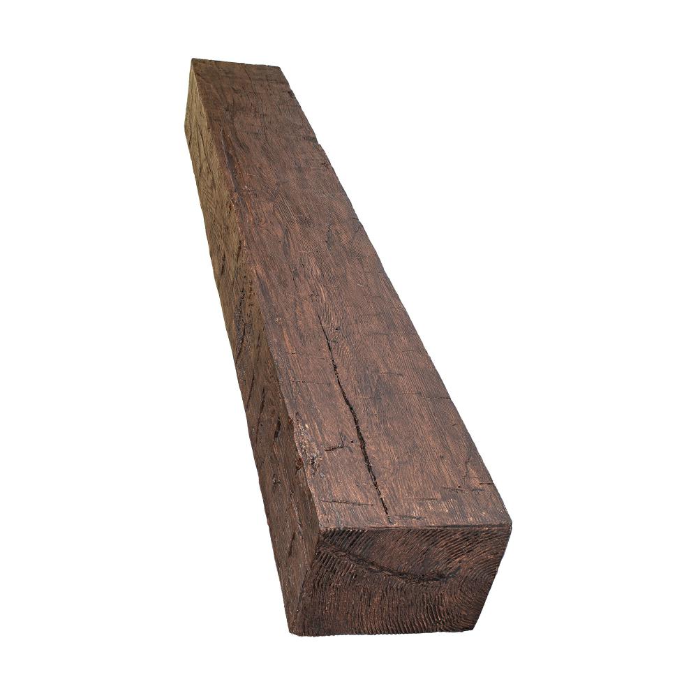 American Pro Decor 6 in. x 8 in. x 4 ft. Walnut Hand Hewn Faux Wood