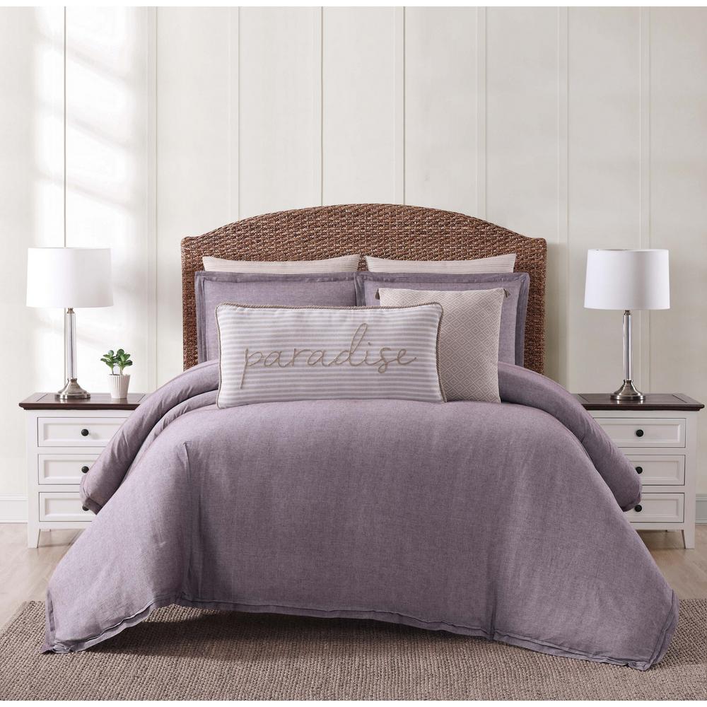 Oceanfront Resort Chambray Coast Plum King Comforter With 2 Shams Oceanfront Resort Chambray Coast Plum King Comforter With 2 Shams