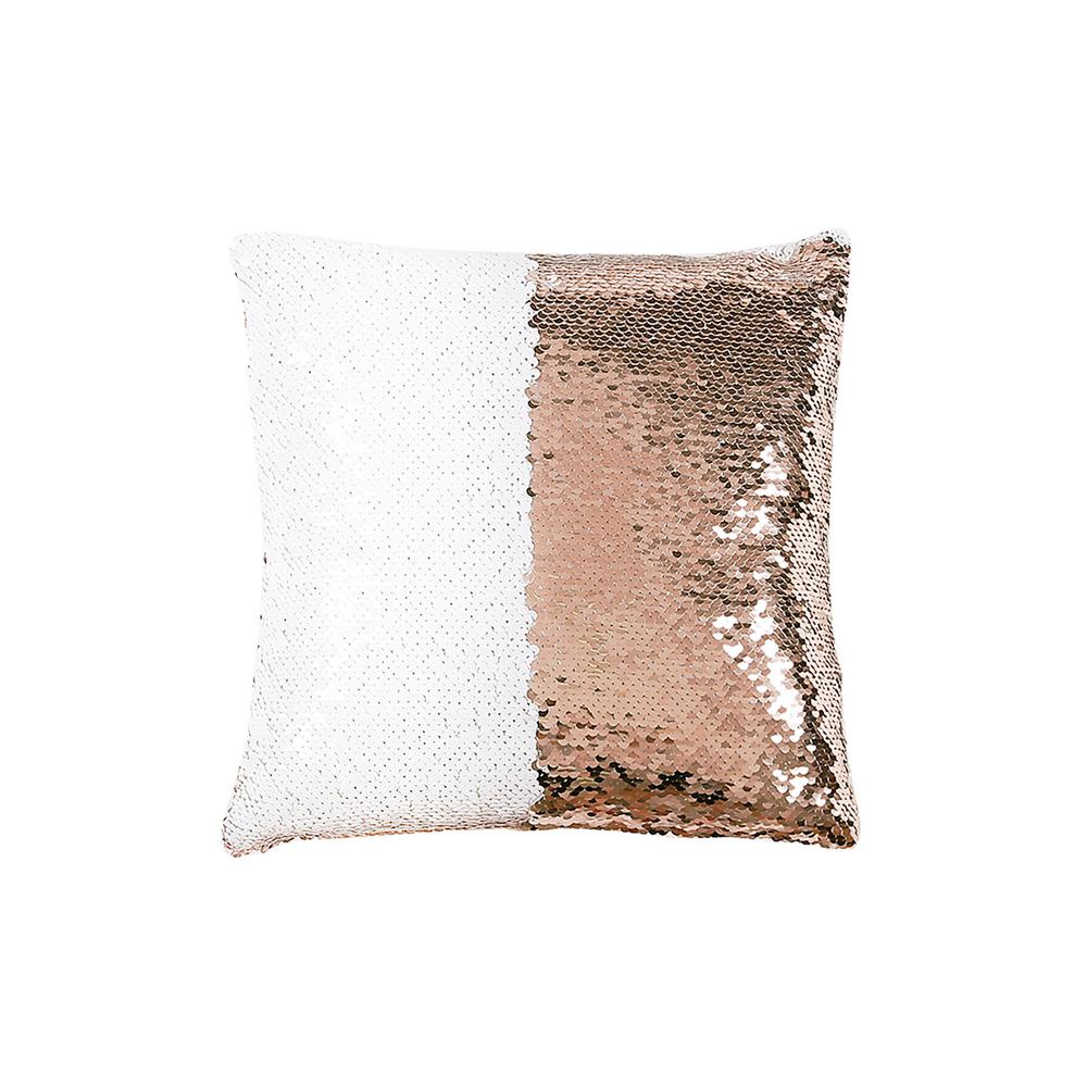 Mermaid Sequins Blush White Single 16 In X Decorative Pillow Mermaid Sequins Blush White Single 16 In X Decorative Pillow