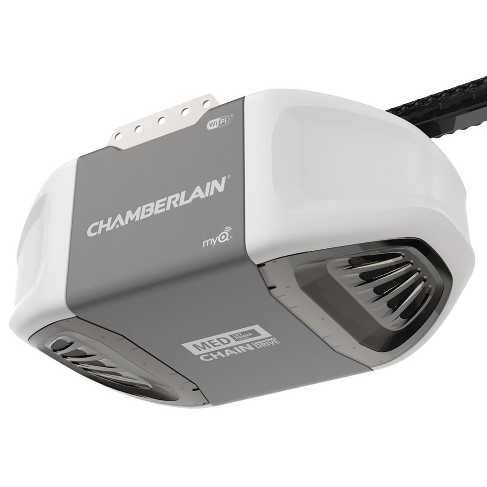 Chamberlain 1 2 Hp Heavy Duty Chain Drive Smart Garage Door Opener