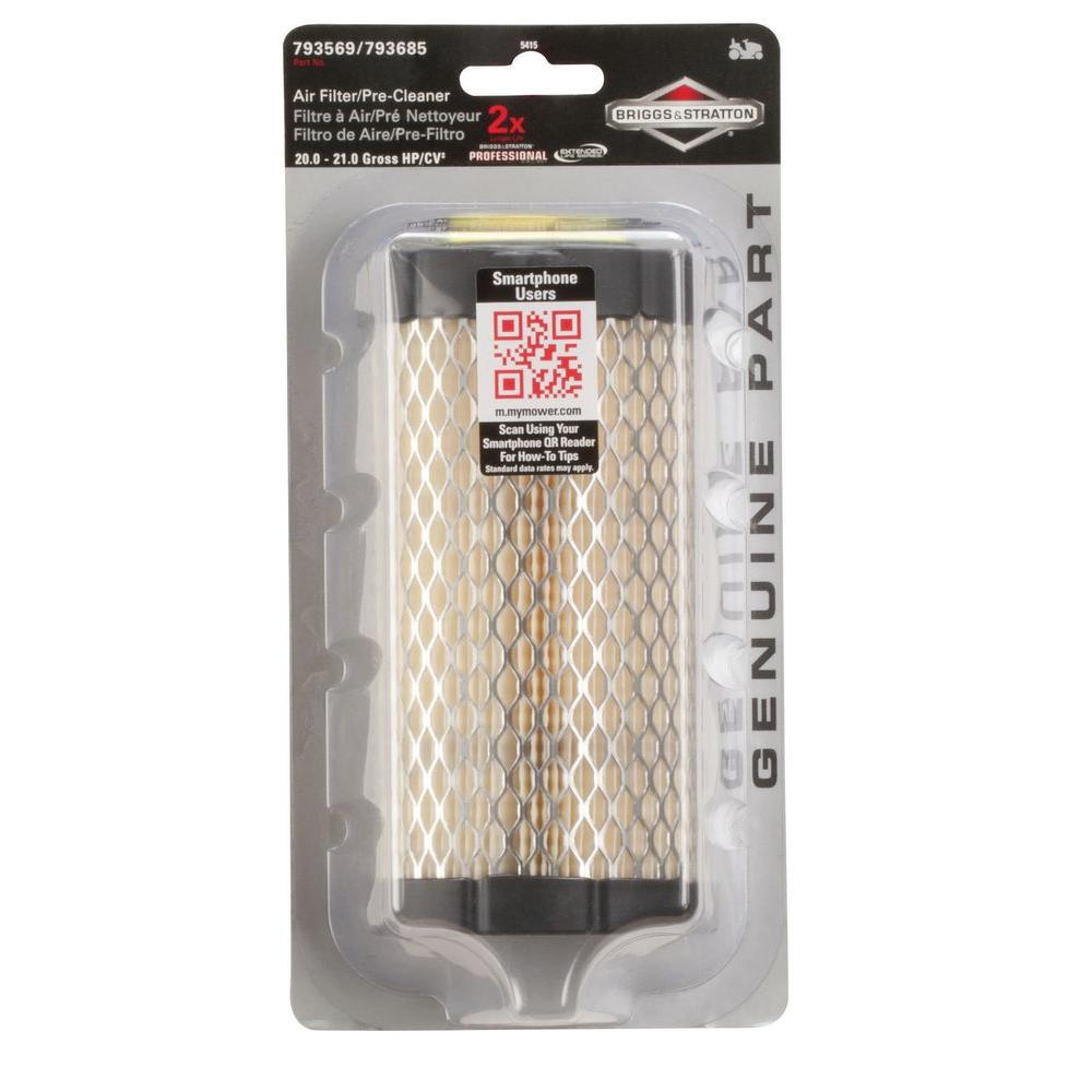 Briggs & Stratton Air Filter and PreCleaner for 18 to 21 HP Single