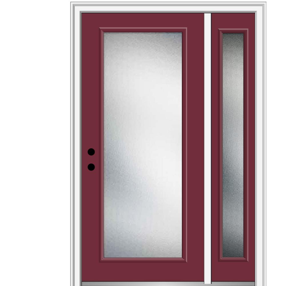 MMI Door 48 in. x 80 in. Micro Granite Right-Hand Inswing Full Lite ...