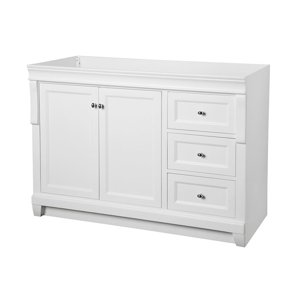 Home Decorators Collection Naples 48 in. W Bath Vanity Cabinet Only in White was $719.0 now $503.3 (30.0% off)