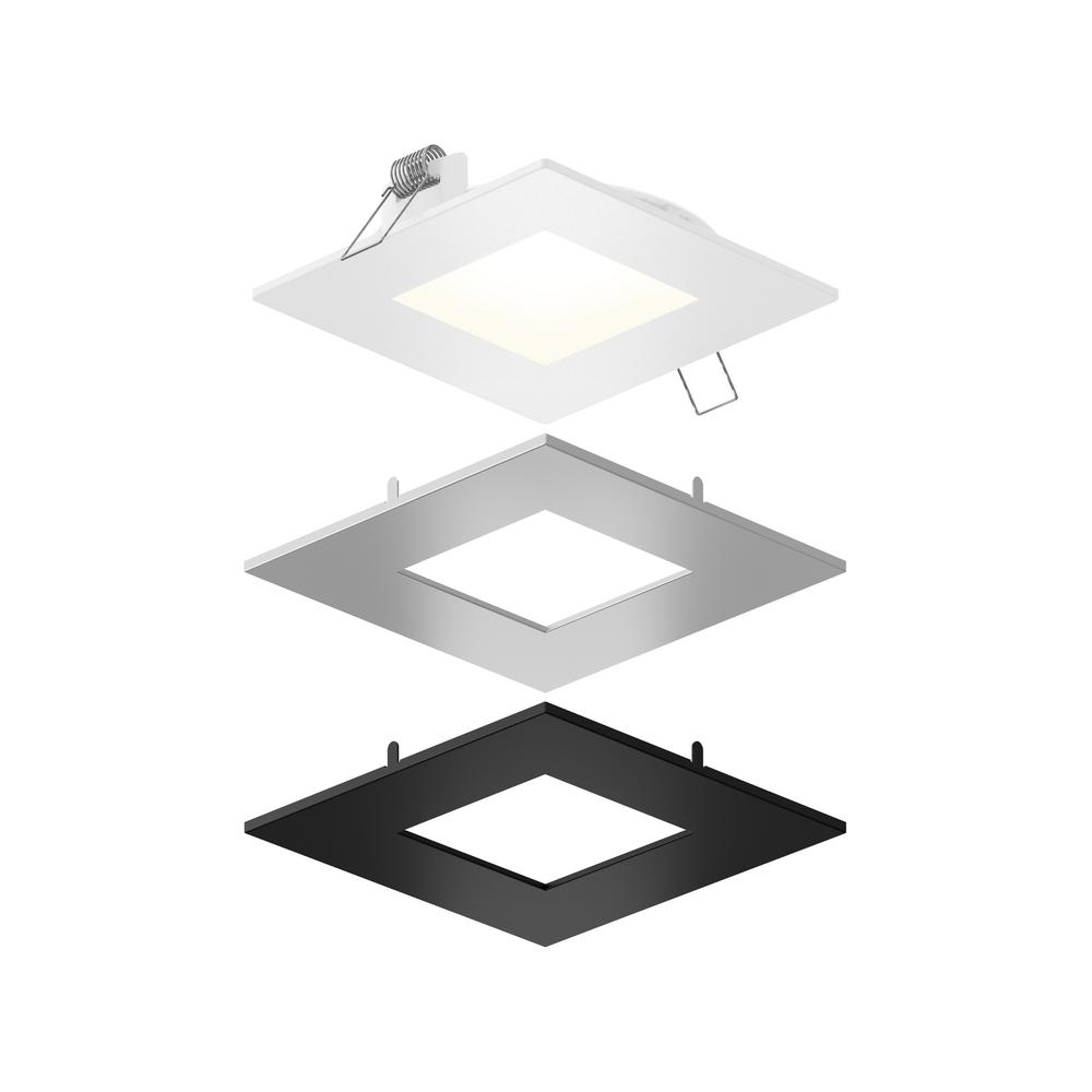 Illume Lighting 4 In Color Selectable New Construction Or Remodel Ic Rated Recessed Integrated Led Square Kit Illume Lighting 4 In Color Selectable New Construction Or Remodel Ic Rated Recessed Integrated Led Square Kit