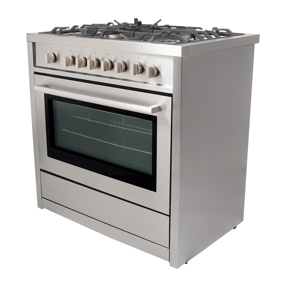 Cosmo CommercialStyle 36 in. 3.8 cu. ft. Gas Range with 5 Italian Made