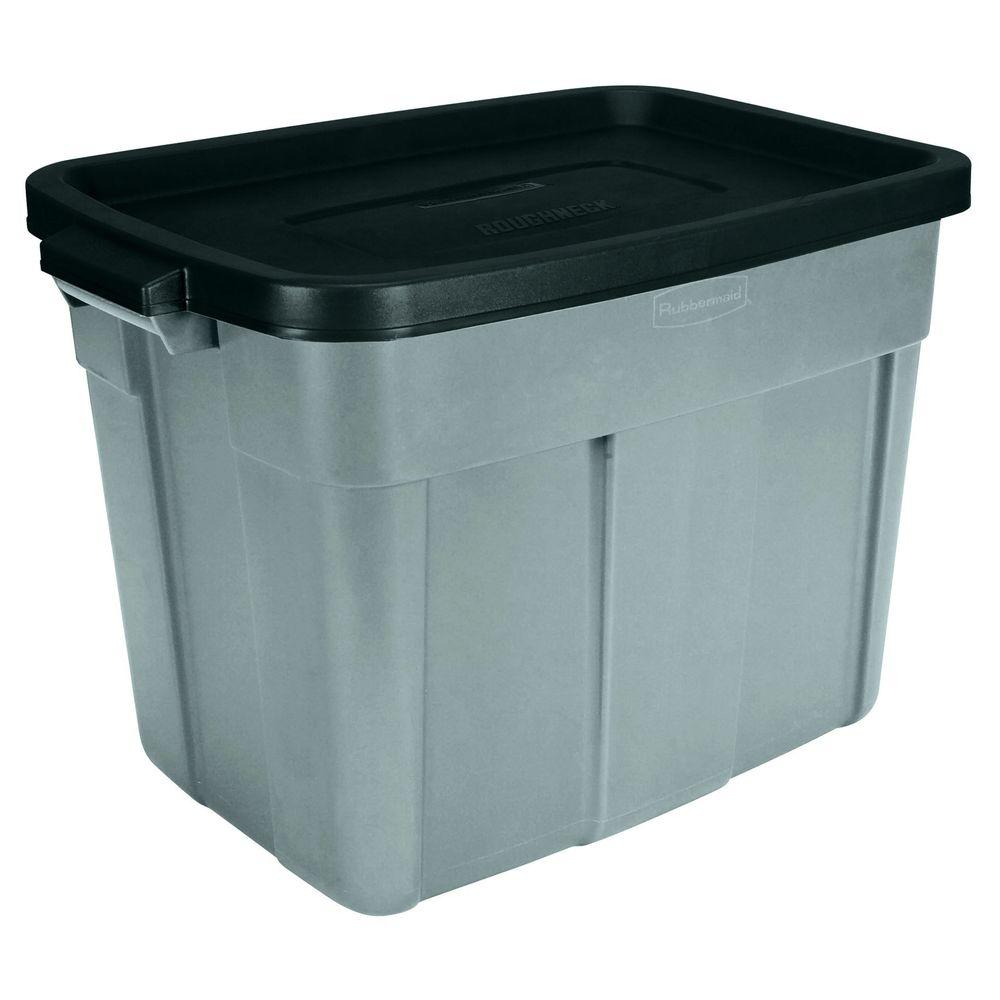 HDX 27 Gal. Storage Tote in Black-HDX27GONLINE(5) - The Home Depot