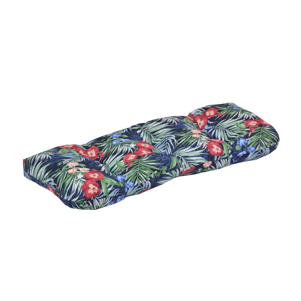 Hampton Bay Caprice Tropical Outdoor Settee Cushion742601523900 The