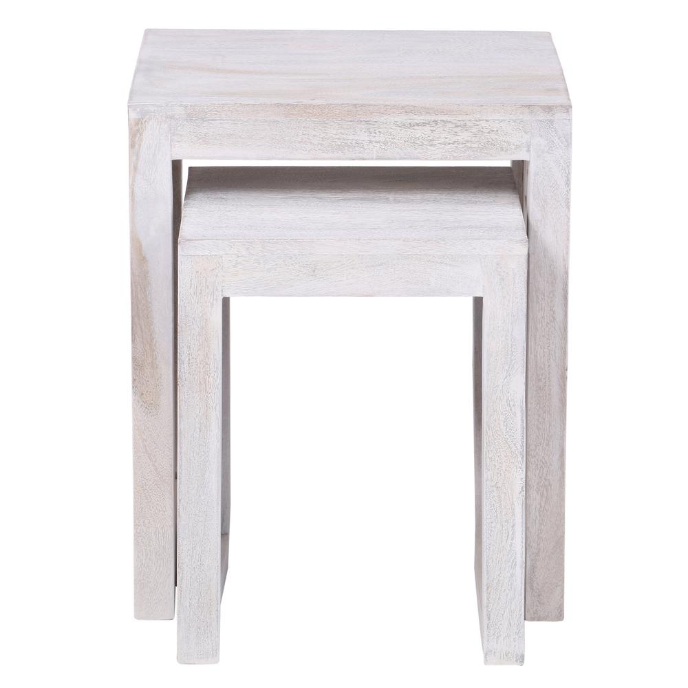 Home Decorators Collection Maharaja Sandblasted White 2Piece Nesting